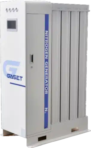 Seitenansicht des NPM20P Stickstoffgenerators für Elektronikfertigung